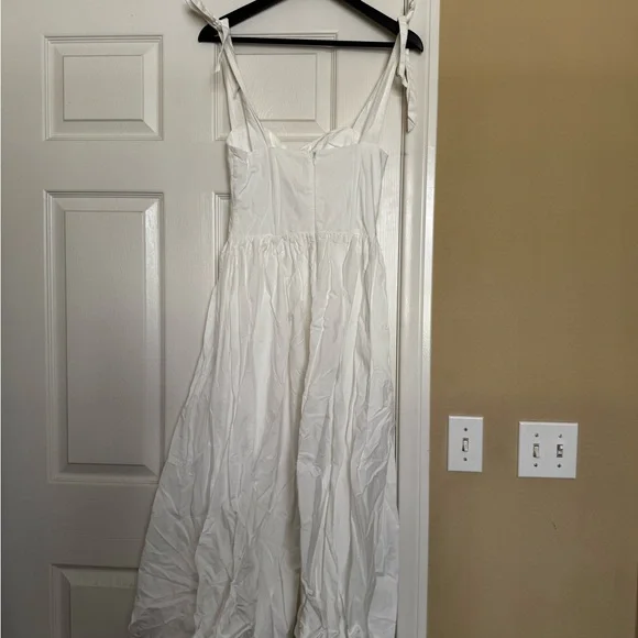 Fortunate one White Spaghetti Strap Sleeveless Midi Sundress - Picture 6 of 6